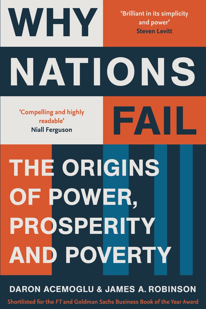 Cover of Why Nations Fail by Daron Acemoglu & James A. Robinson